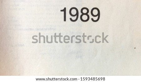 The year 1989 taken from the title page of a publication dated that year