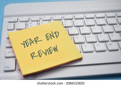 Year End Review Wording. Business Concept Image