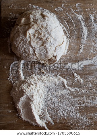 Similar – Image, Stock Photo Bread and flour on a rustic wooden background