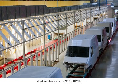 Yelabuga, Russia - May 12, 2014: assembly line vehicles Ford Sollers plant in the special economic zone "Alabuga"