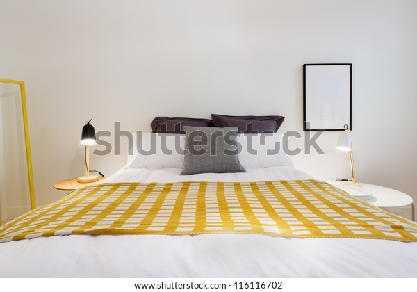 Yellow Accent Decor Throw Rug Contemporary Objects