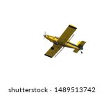 Yellow Agricultural Aircraft isolated on white background