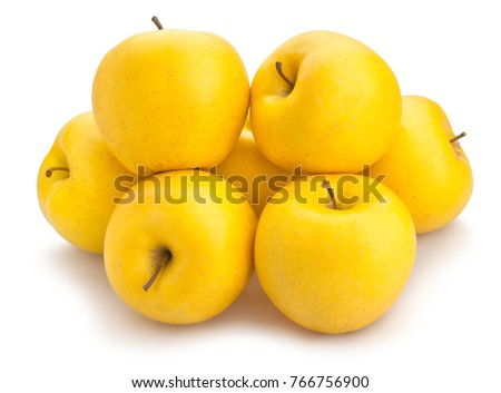 yellow apples path isolated