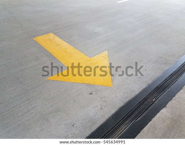 Yellow Arrow Parking Garage Stock Photo Edit Now 545634991