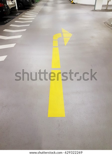 Yellow Arrow Parking Garage Underground Like Stock Photo Edit Now