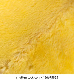 Yellow Artificial Fur Texture For Background