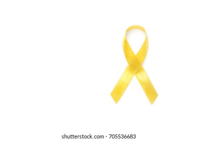 Yellow Awareness Ribbon Bone Cancer Health Stock Photo 705536683 ...