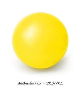 Yellow ball isolated on a White background with clipping path