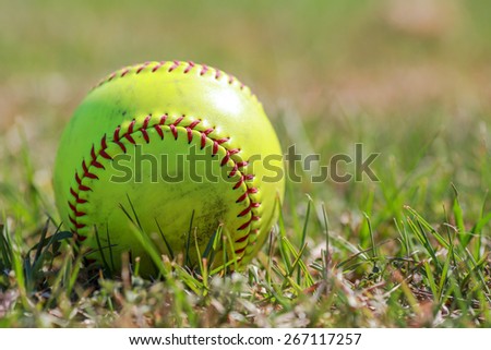 yellow ball for softball match