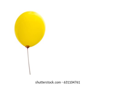 yellow balloon, feel good and glad in white background. sign of emotion. image for background, wallpaper. copy space - Powered by Shutterstock