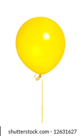 yellow balloon on a white background
