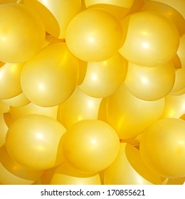 Yellow balloons background