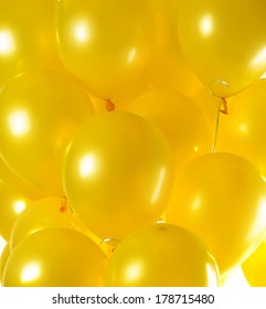 Yellow Balloons Background