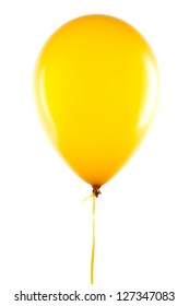 Yellow balloons on light background