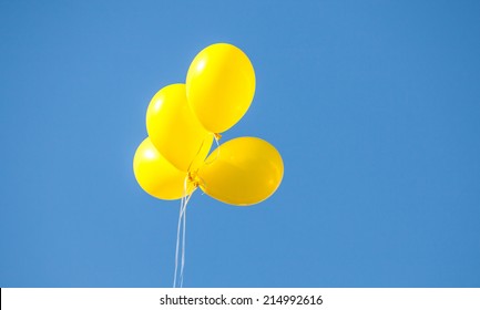 Yellow Balloons In The Sky