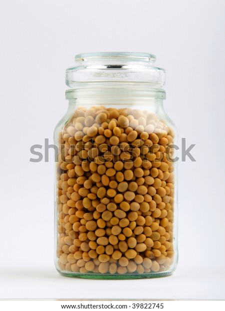 Yellow Beans Glass Jar Close On Stock Photo Edit Now 39822745