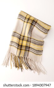 The Yellow And Beige Plaid Scarf