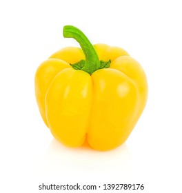 Yellow Bell Pepper Isolated On White Background