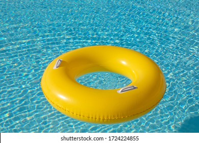 Yellow Big Float On Pool Blue Stock Photo 1724224855 | Shutterstock