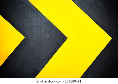 Yellow Black Arrows Street Sign Stock Photo 146889491 | Shutterstock