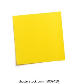 Yellow blank post-it note - Shutterstock ID 5039410