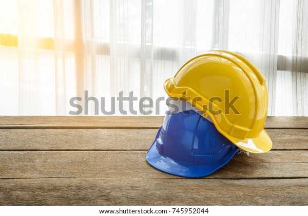 light blue construction hat