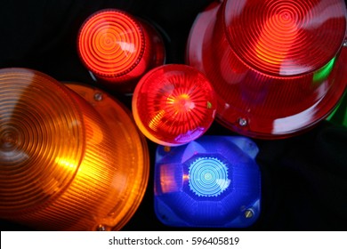 Yellow And Blue Light, Emergency Lights, Police Lights, Siren