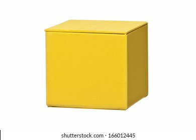 Yellow Box On White Background