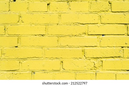 Yellow Brick Wall Background