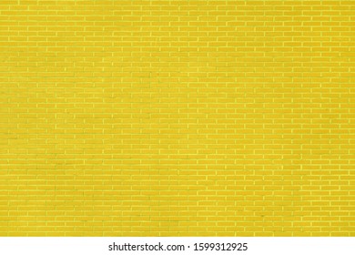 Yellow Brick wall for background or texture. Old yellow brick wall texture background            
