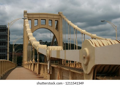 Yellow Bridge In Pittsburg, PA.