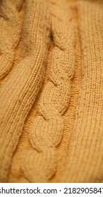 Yellow Cable Knit Jumper Detail