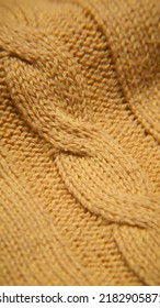 Yellow Cable Knit Jumper Detail