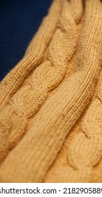 Yellow Cable Knit Jumper Detail