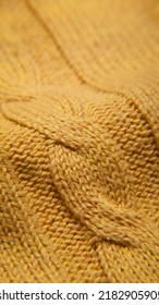 Yellow Cable Knit Jumper Detail