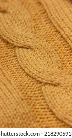 Yellow Cable Knit Jumper Detail