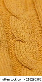 Yellow Cable Knit Jumper Detail