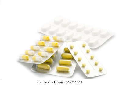 Yellow Capsules Pill Blister Pack