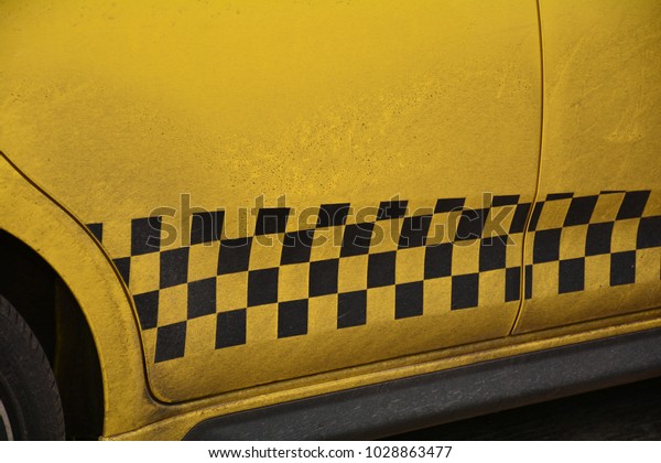 The Yellow car has asphalt stains attached to\
the car. Because driving on asphalt roads is not dry. Make the car\
dirty, stain and remove very\
Hard.