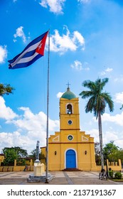 Yellow Catholic Church In Viñales, Cuba