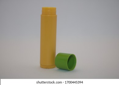 Yellow Chapstick With Green Lid