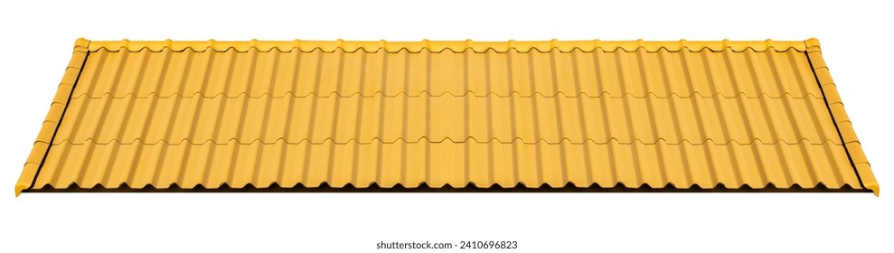 Yellow chinese style roof isolated on white background with clipping path - Powered by Shutterstock