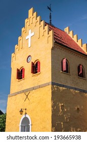 The Yellow Church Of Allinge On Bornholm