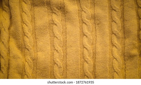 Yellow Classic Cable Knit Jumper 