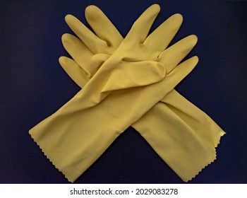 Yellow Cleaning Gloves, Garden Gloves, Rubber Gloves 