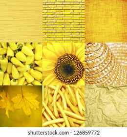 Yellow collage - Powered by Shutterstock