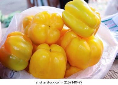 yellow colored capsicum stock on shop for sell