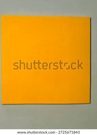 Yellow colored sheets of note papers without curled corner, ready for your message. Realistic vector illustration. Isolated on white background. Front view. Close up. Set