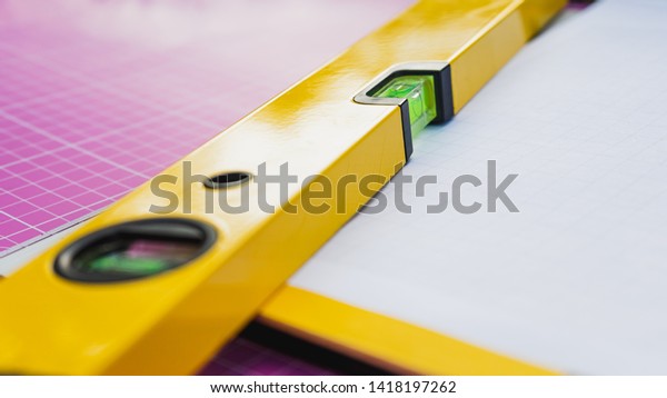 Yellow Construction Water Level Tool White Stock Photo Edit Now