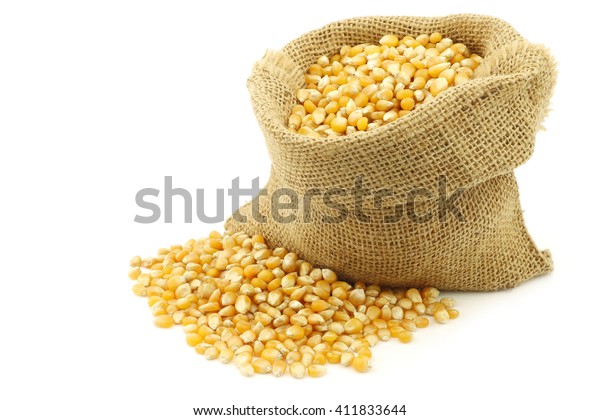 Download Yellow Corn Grain Burlap Bag On Food And Drink Stock Image 411833644 Yellowimages Mockups